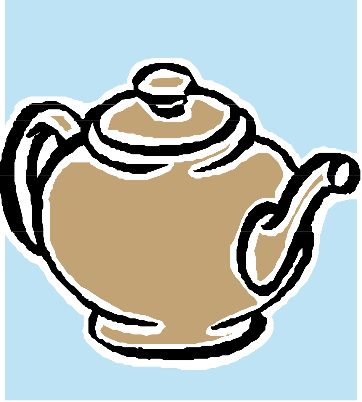 Teapot Clipart with Black Handle - Perfect for Your Creative Projects