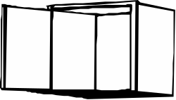 Black and White Door Clipart - Elegant Design for Your Creative Projects
