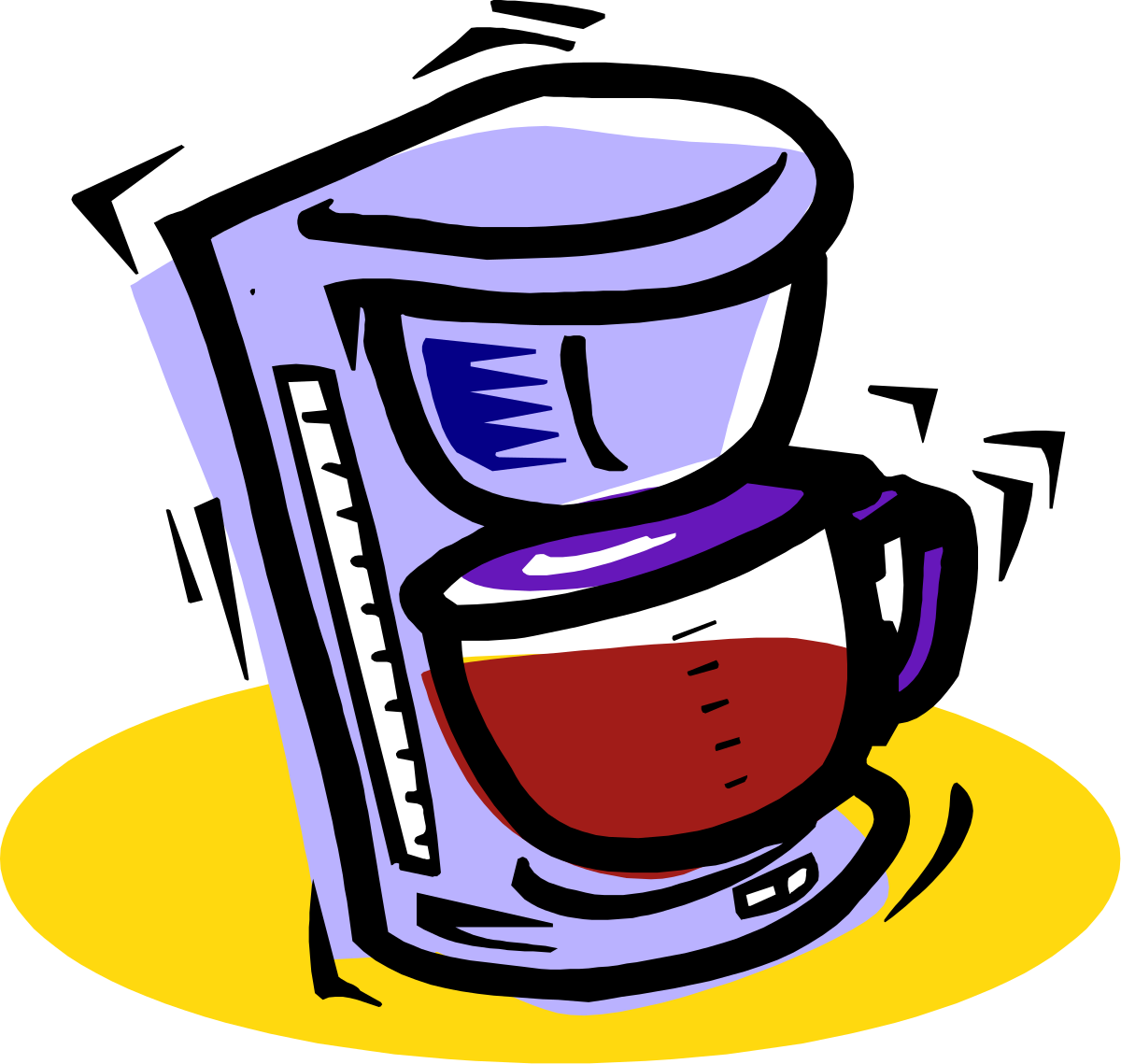 a cup of coffee and a book on a plate clip art png transparent Coffee Cup and Book on Plate Clipart - Perfect for Cozy Designs