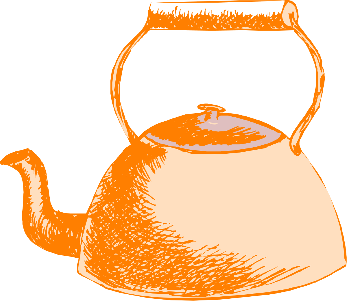 Teapot with Tea Clipart - Charming Kitchen Decor Elements