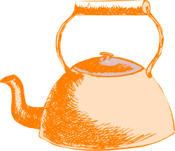 Teapot with Tea Clipart - Charming Kitchen Decor Elements