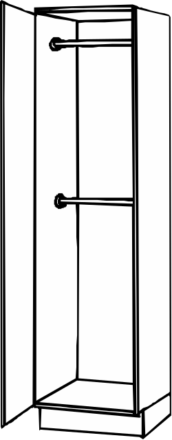 Black and White Shower Clipart Illustration