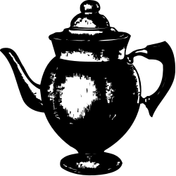Black and White Teapot Clipart for Elegant Designs