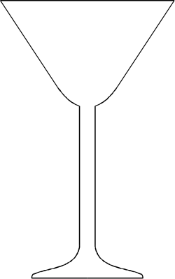 Elegant Martini Glass Clipart - Stylish Glass for Your Designs