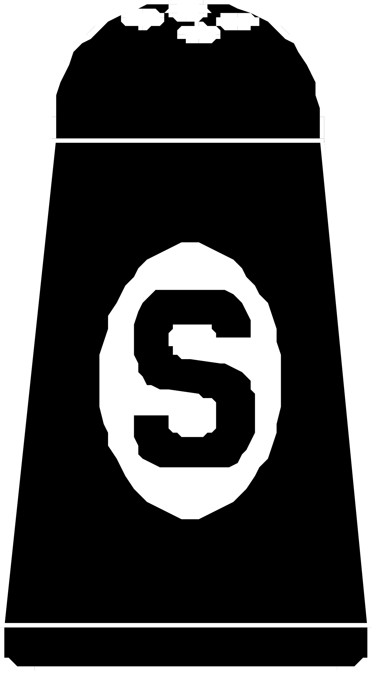 Black and White Bag with Letter S - Stylish Clipart for Versatile Use