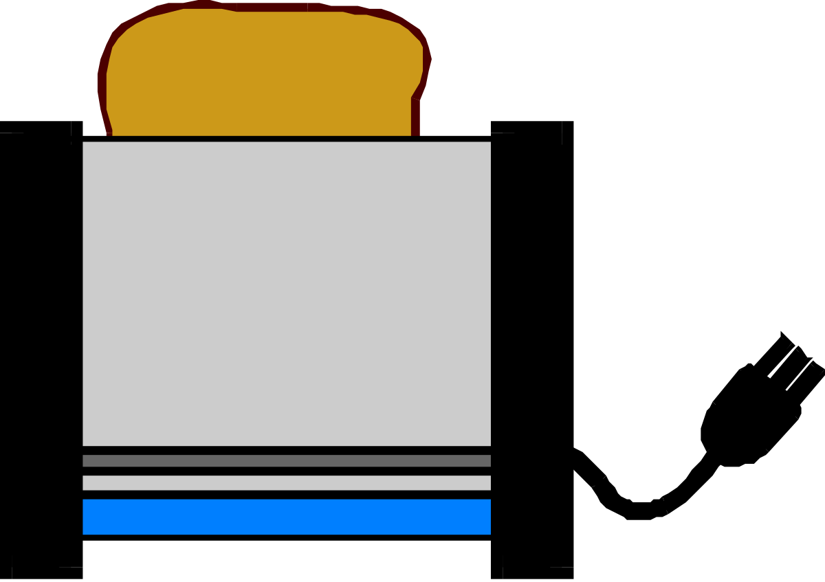 Blue Stripe Bread Clipart - Delightful and Whimsical Bakery Illustration