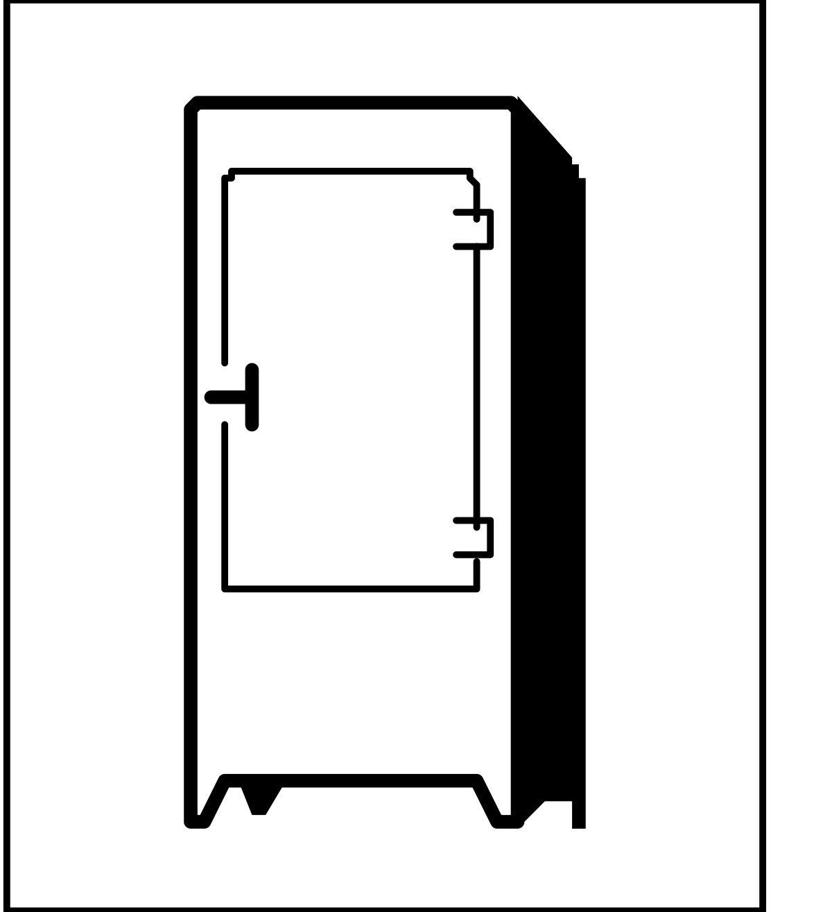 Door Icon - Black and White Clipart for Versatile Usage