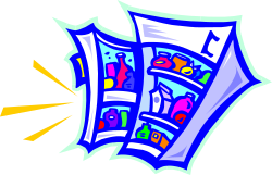 Open Refrigerator with Colorful Food - Cartoon Drawing Clipart