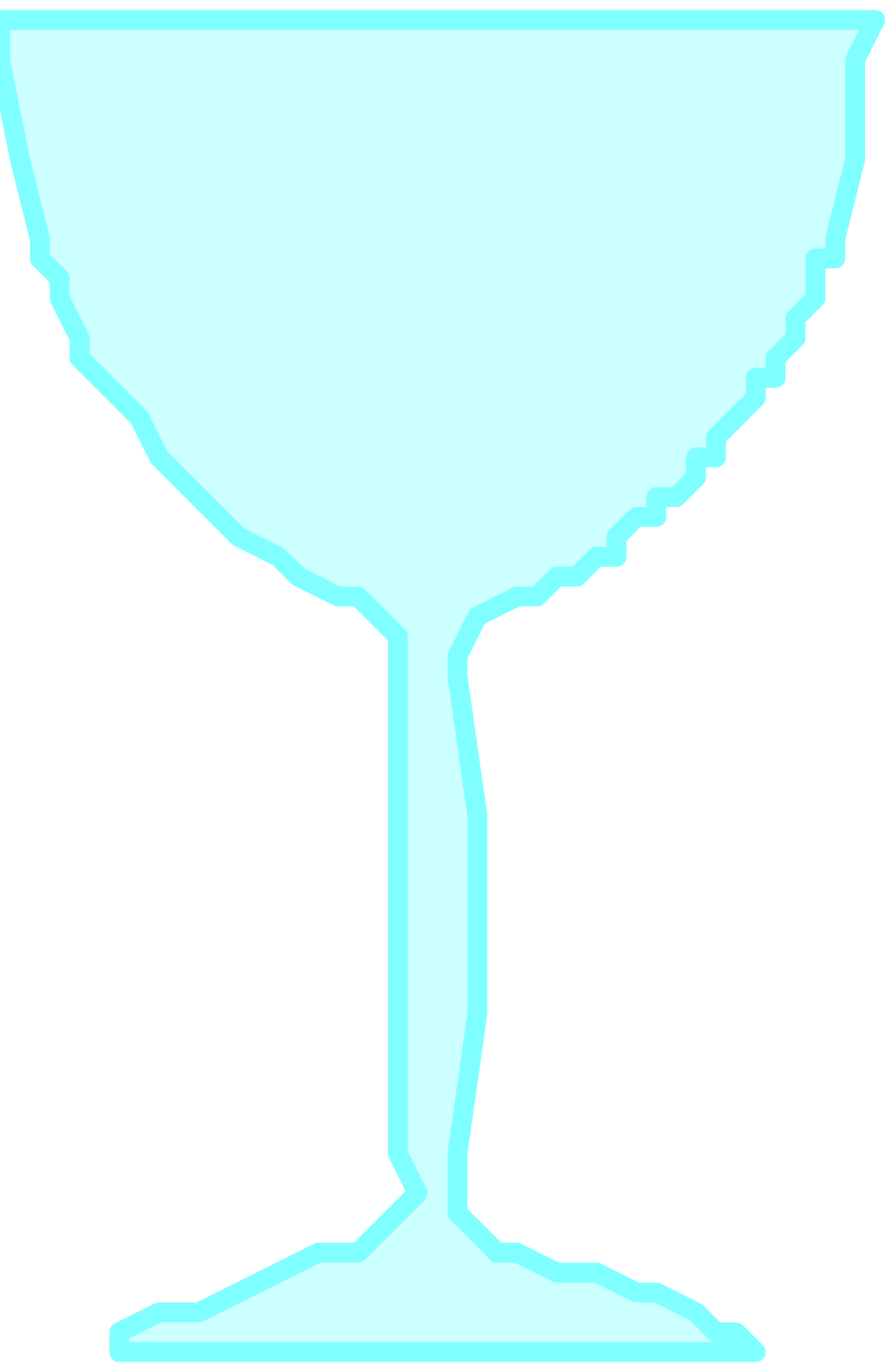 Blue Glass with White Rim Clipart for Creative Projects