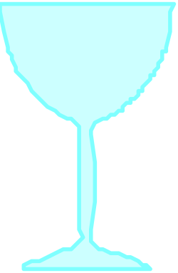Blue Glass with White Rim Clipart for Creative Projects