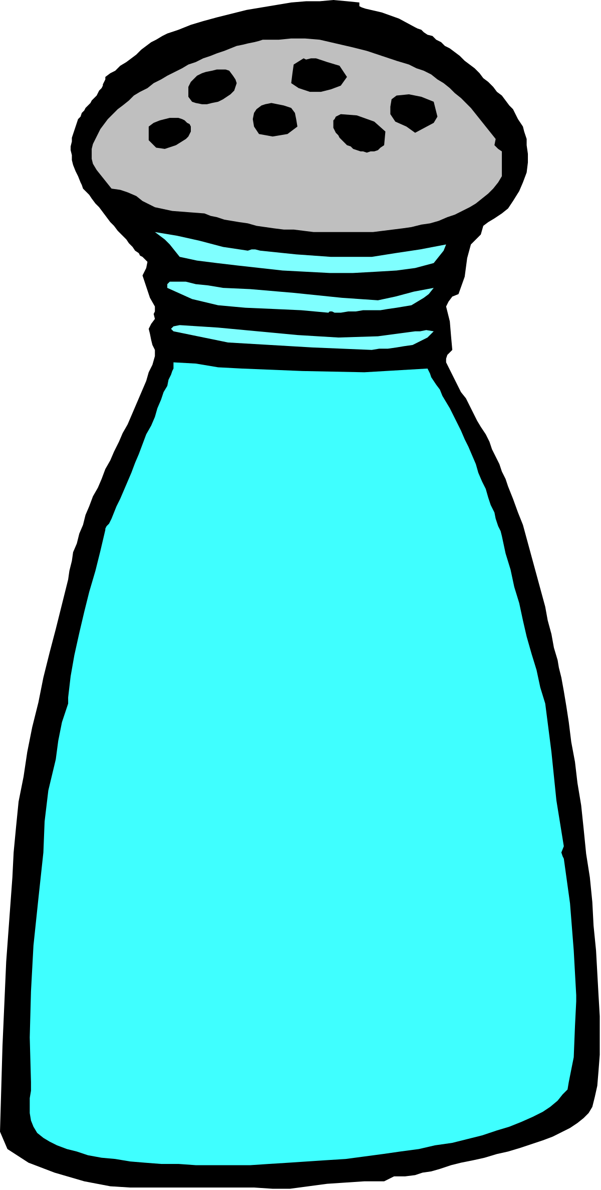 a blue jar with a black lid clip art png transparent Salt Shaker Clipart: Blue Jar with Black Lid for Seasoning