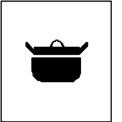 Black and White Pot Clipart Icon for Creative Projects