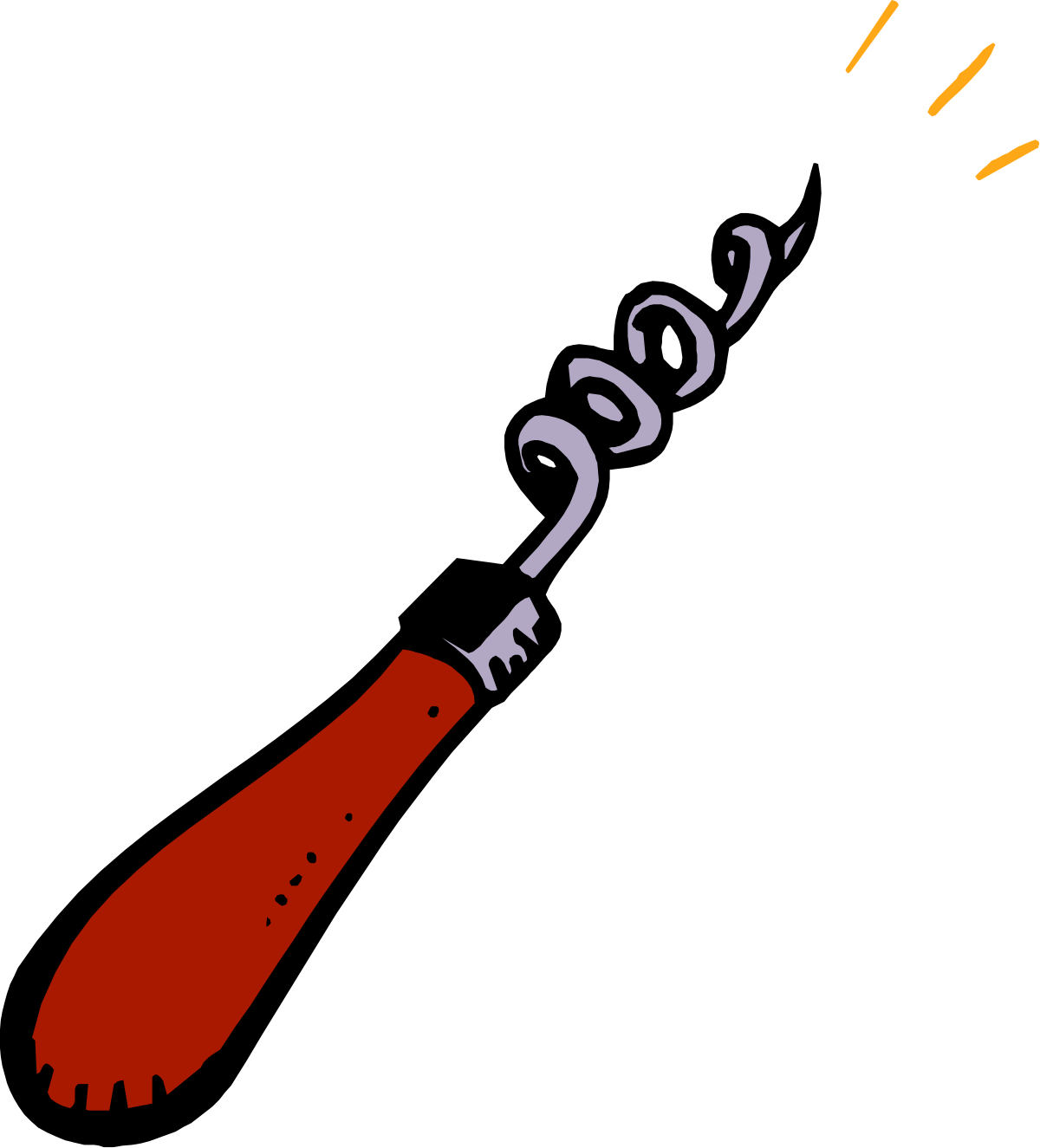 Red Knife on Black Background Clipart for Vibrant Visuals