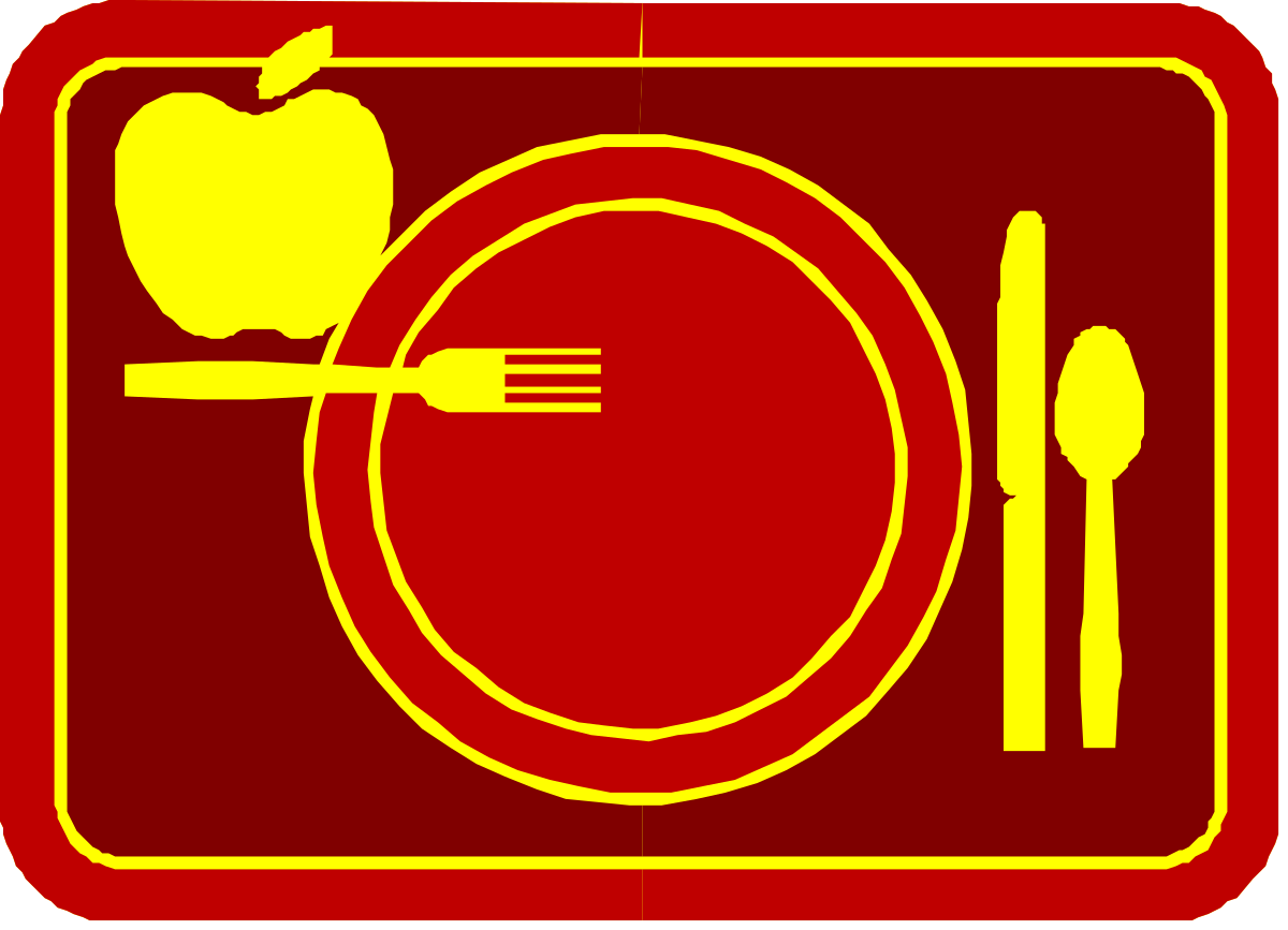 Apple on Plate Clipart - Fresh Fruit for Your Projects