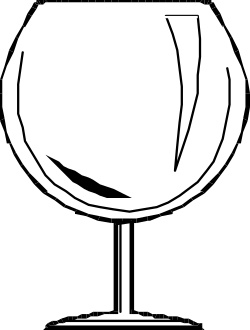Glass of Wine Clipart - Elegant and Versatile Design