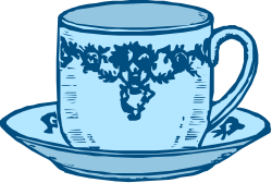 Cup and Saucer with Tree Branch - Stunning Clipart for Unique Designs