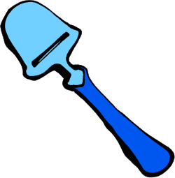 Blue Shovel Clipart: Versatile Tool for Gardening and Construction
