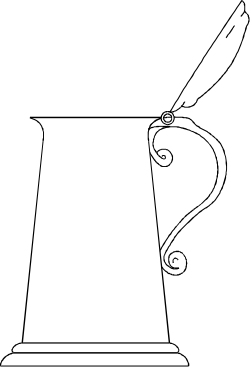 Teapot Silhouette Clipart with Feather - Elegant White Design