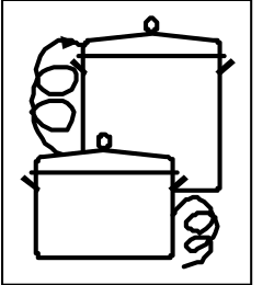 Box with Bow Clipart - Elegant Black and White Design