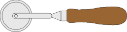 Brown and White Object on Black Background - Eye-Catching Clipart