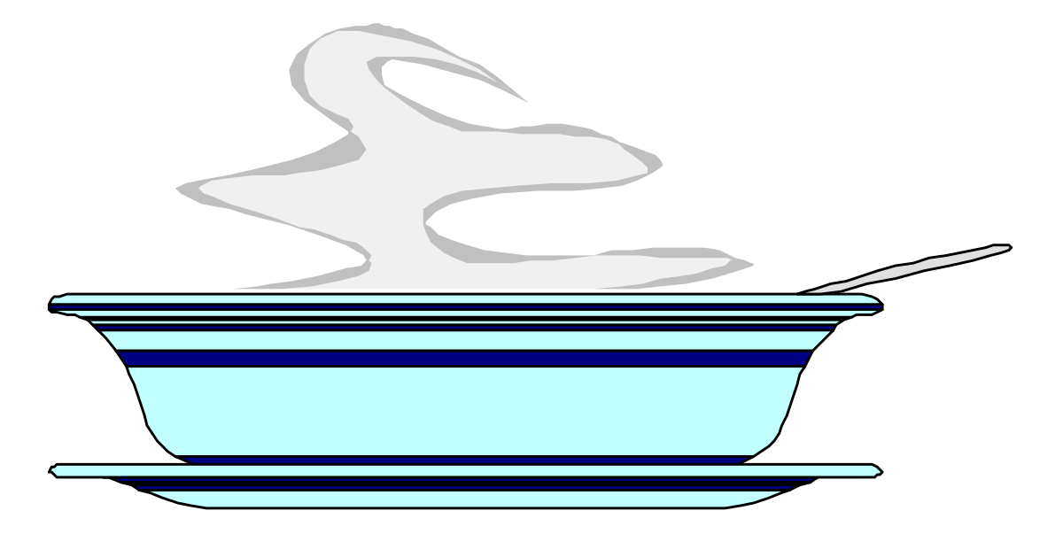 Bowl with Spoon and Ghost Clipart: Whimsical Kitchen Decor