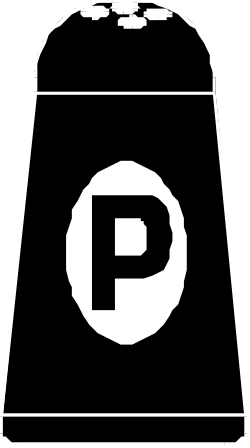 Black and White Bag with Letter P Clipart for Creative Projects