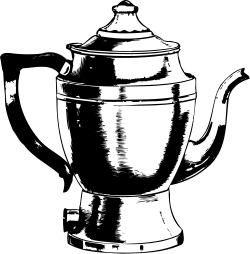 Silver Teapot with Handle Clipart for Elegant Designs