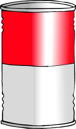 Red and White Soda Can Clipart - Refreshing Beverage Icon