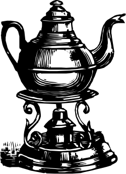Teapot Clipart: Exquisite Black and White Drawing for Creative Projects