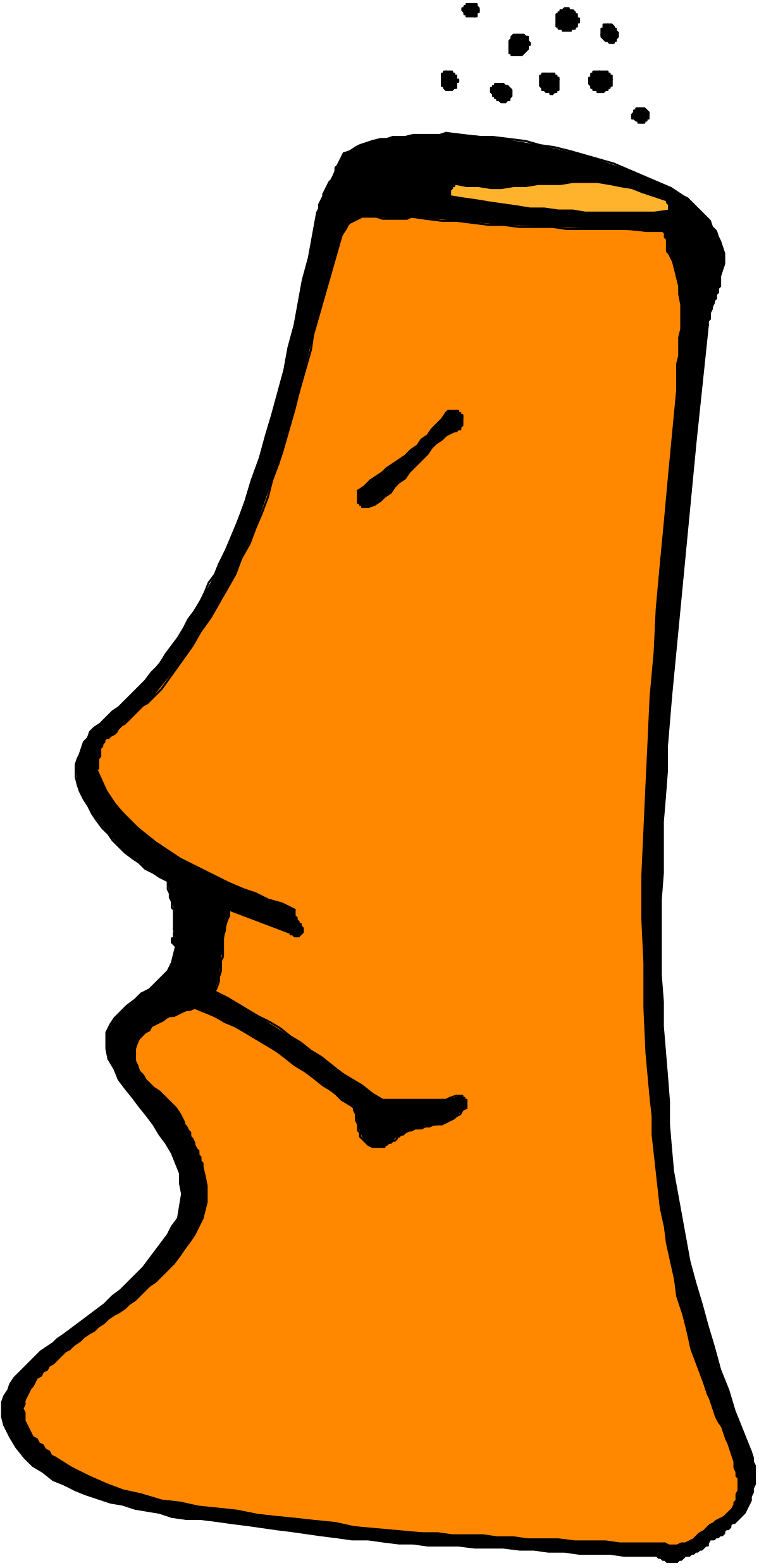 Cartoon Face Clipart with Black Outline for Fun Designs