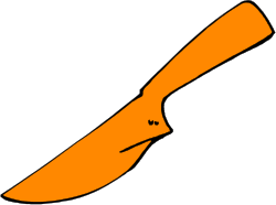 Orange Knife Edge and Baseball Bat Clipart Collection