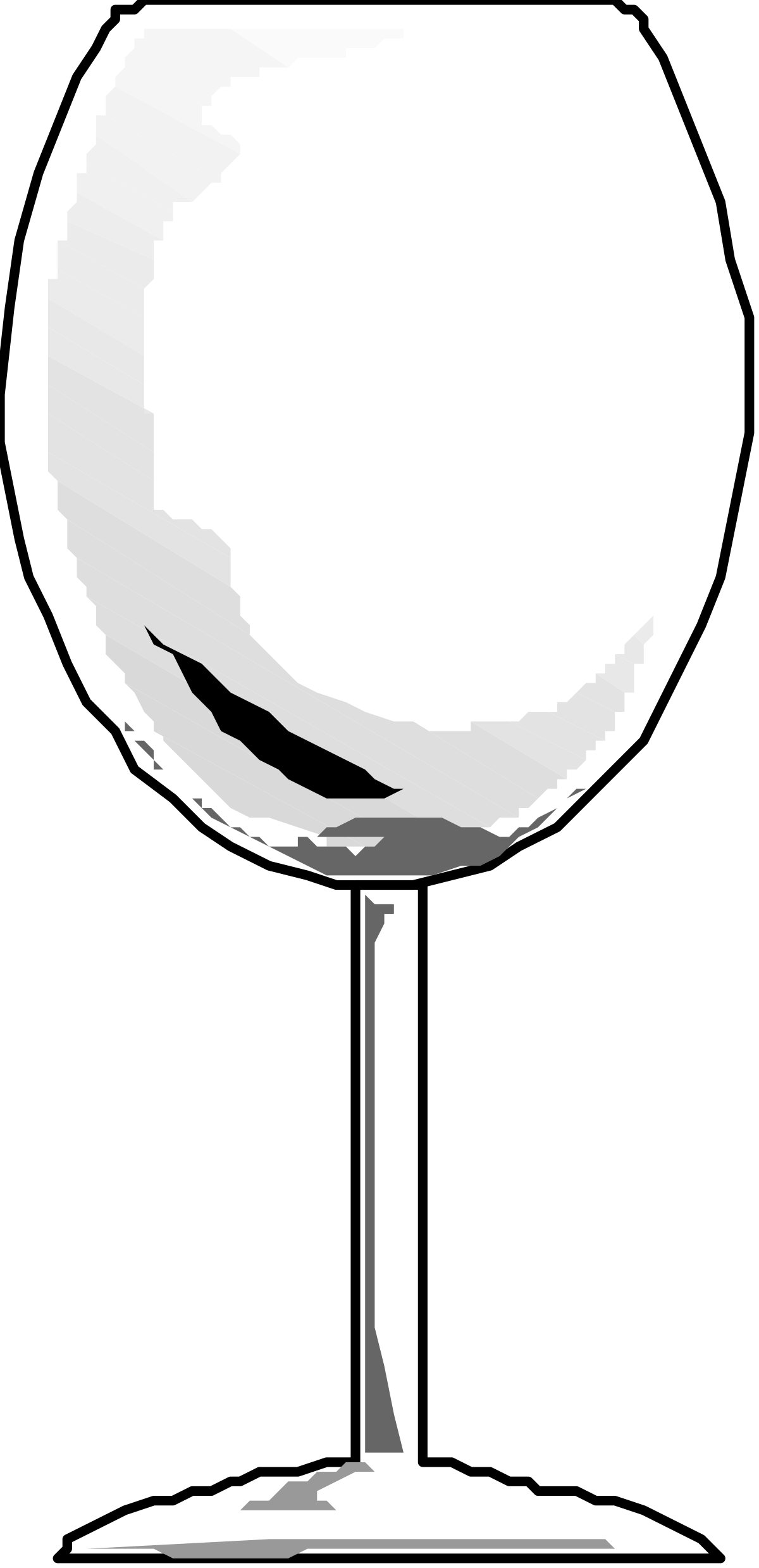 Elegant Glass of Wine Clipart on White Background