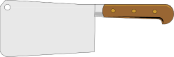White Handle Knife Clipart for Culinary and Kitchen Use