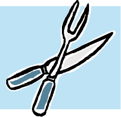 Scissors Clipart in Square Background for Creative Projects