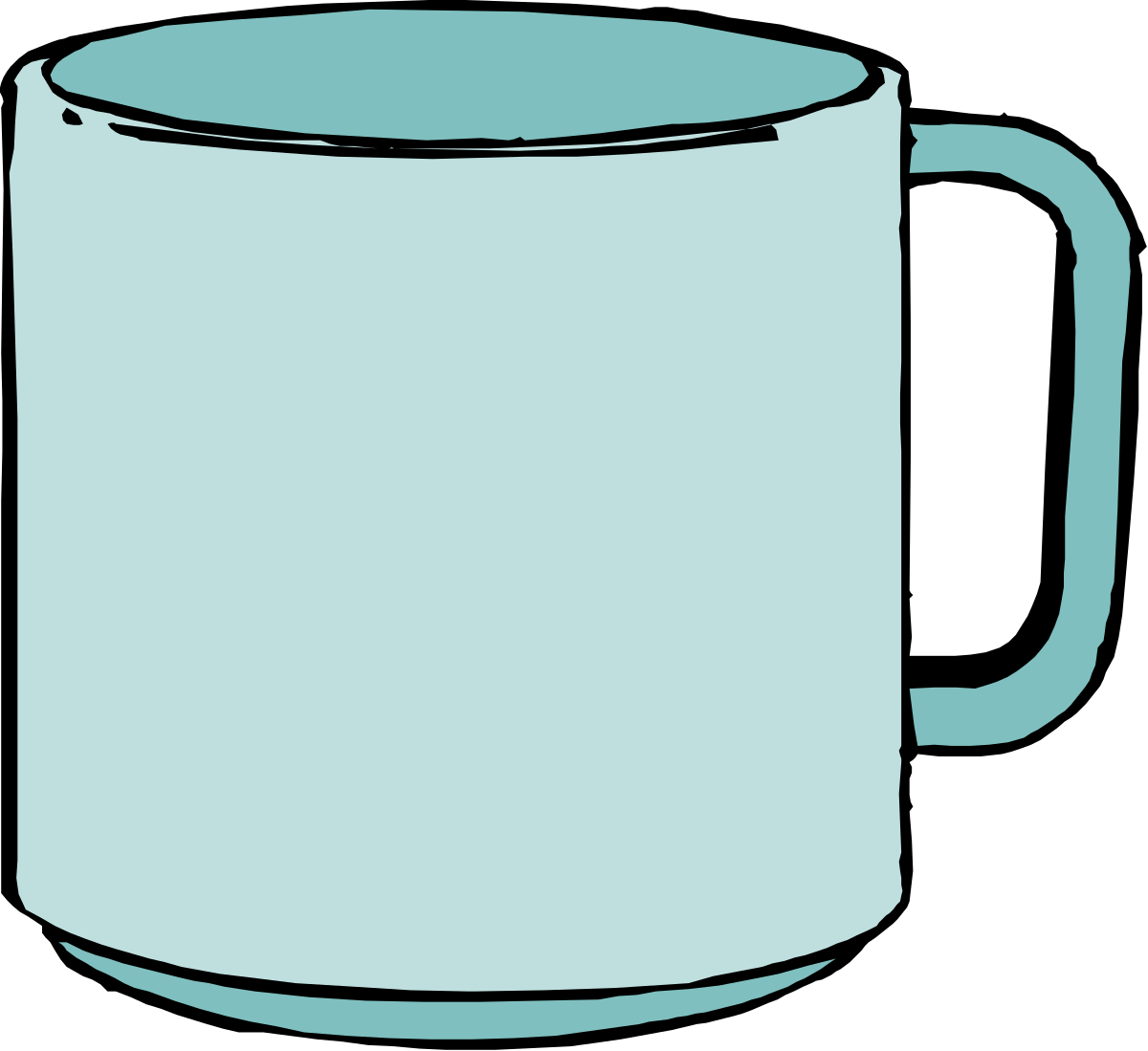 a blue mug with a white handle clip art png transparent Blue Mug with White Handle - Perfect Clipart for Beverage Themes