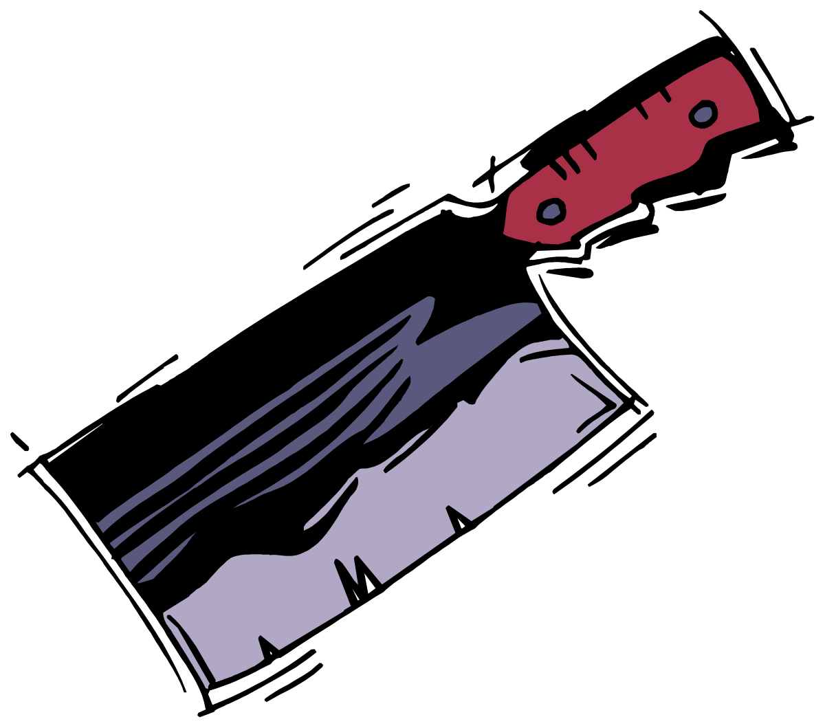 a knife and a knife blade on a black background clip art png transparent Knife and Blade Clipart: Sleek Black Background Illustration