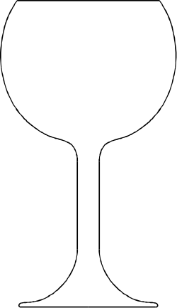 White Wine Glass Clipart for Elegant Themes