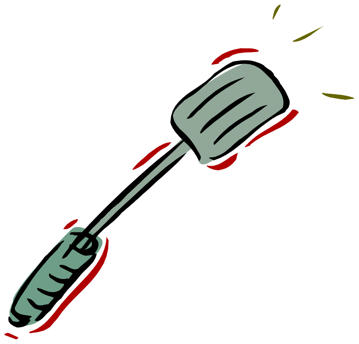 Spatula Clipart: Vibrant Kitchen Utensil with Handle