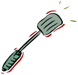 Spatula Clipart: Vibrant Kitchen Utensil with Handle