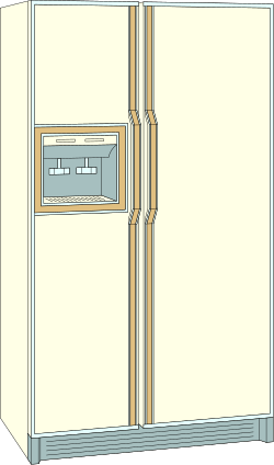 Refrigerator with Open Door Clipart - Perfect for Food and Kitchen Themes