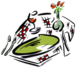 Plate with Flower Clipart - Elegant Floral Design for Your Projects