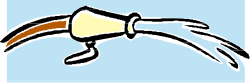 Black and Yellow Scorpion with White Tail Clipart