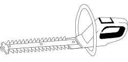 Chainsaw Clipart - Black and White Icon for DIY Projects