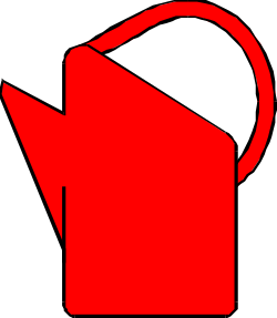 Red Watering Can Clipart for Vibrant Gardening Themes