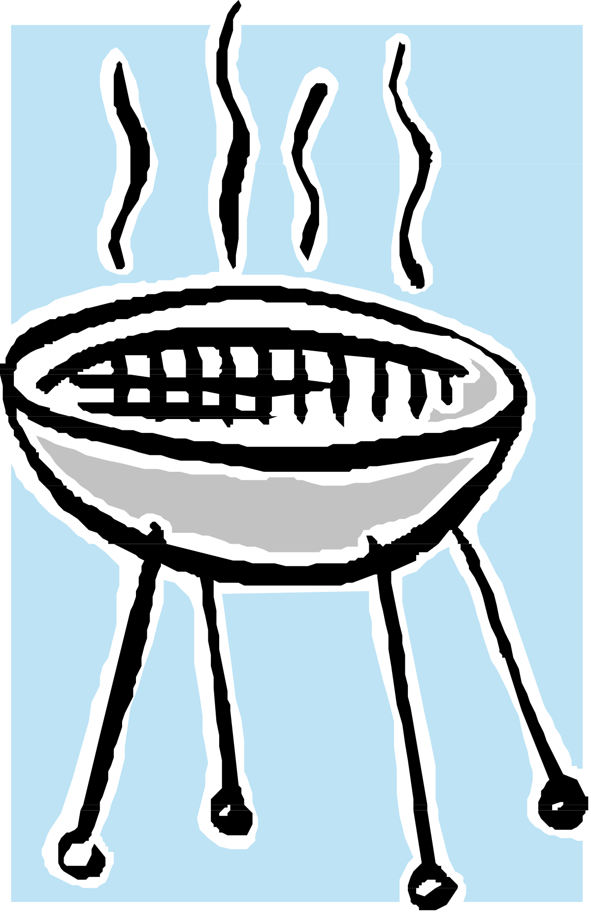 a black and white silhouette of a grill clip art png transparent Black and White Grill Silhouette Clipart for Creative Projects