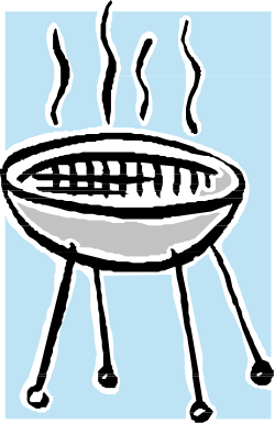 Black and White Grill Silhouette Clipart for Creative Projects