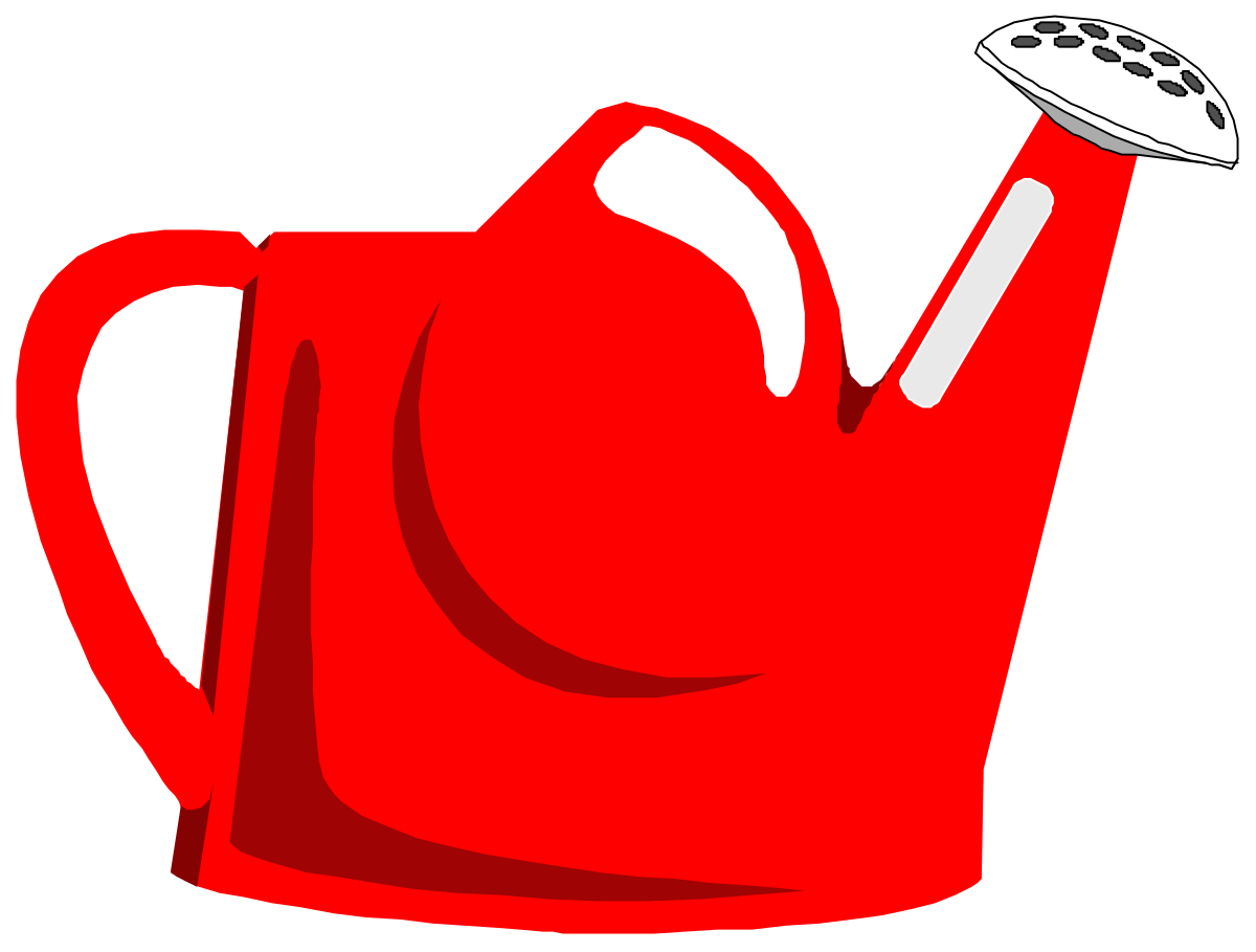 Red Watering Can Clipart for Gardening Enthusiasts