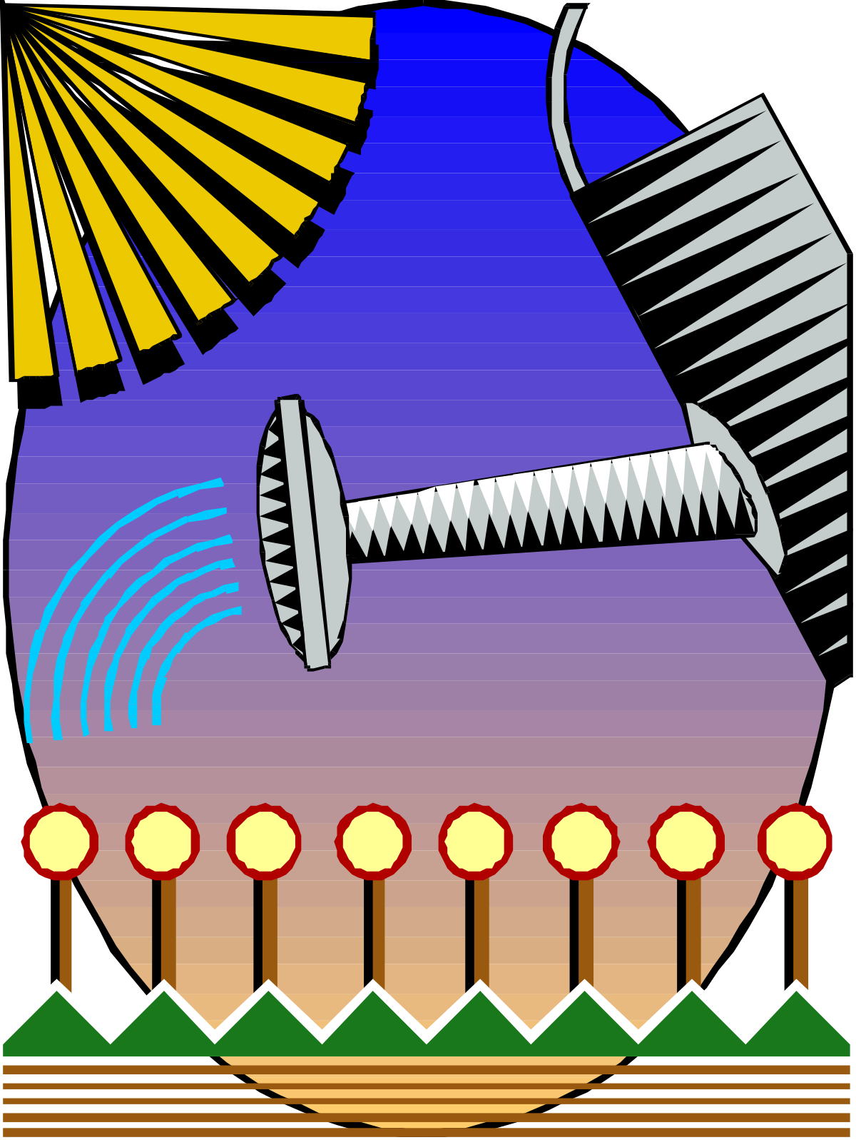 a picture of a robot flying over a city clip art png transparent Robot Flying Over City - Dynamic Clipart Scene