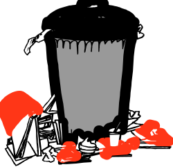 Trash Can Overflowing with Litter Clipart for Creative Use