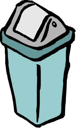 Blue Trash Can with White Lid - Perfect Clipart for Waste Management